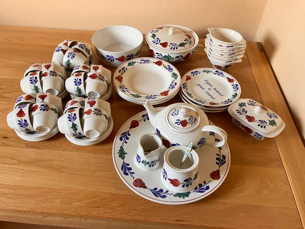 Boerenbont servies - diverse soorten, gebruikt maar goed, Huis en Inrichting, Keuken | Servies, Ophalen, Gebruikt, Aardewerk, Boerenbont