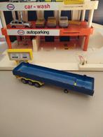 blauwe trailer van Majorette 1/50, Ophalen of Verzenden, Gebruikt
