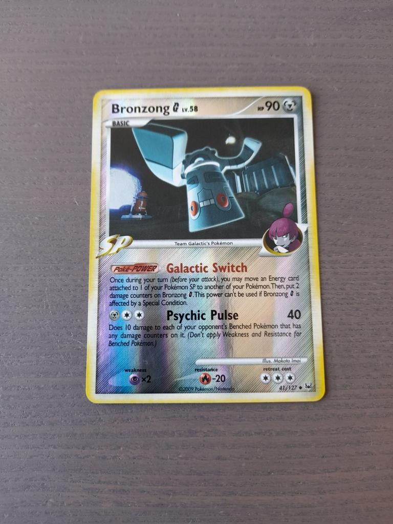2009 platinum 41/127 bronzong reverse, Ophalen of Verzenden, Gebruikt, Losse kaart, Foil