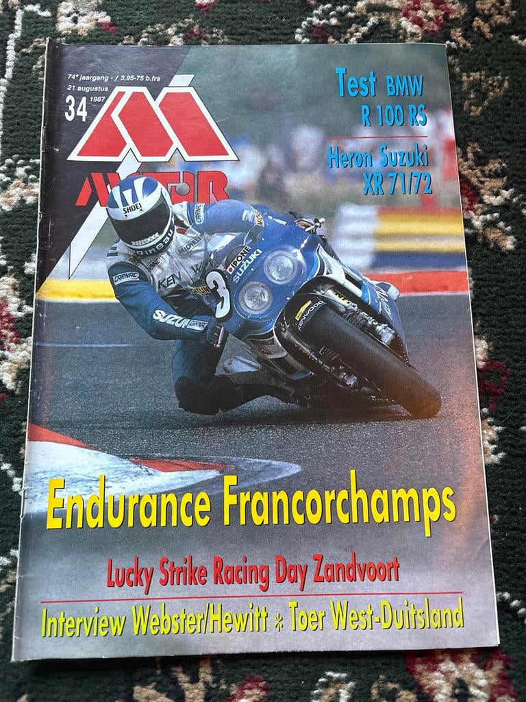 Motor Magazine 34 - 1987: Test BMW R 100 RS, Ophalen of Verzenden, Gelezen, Overige typen