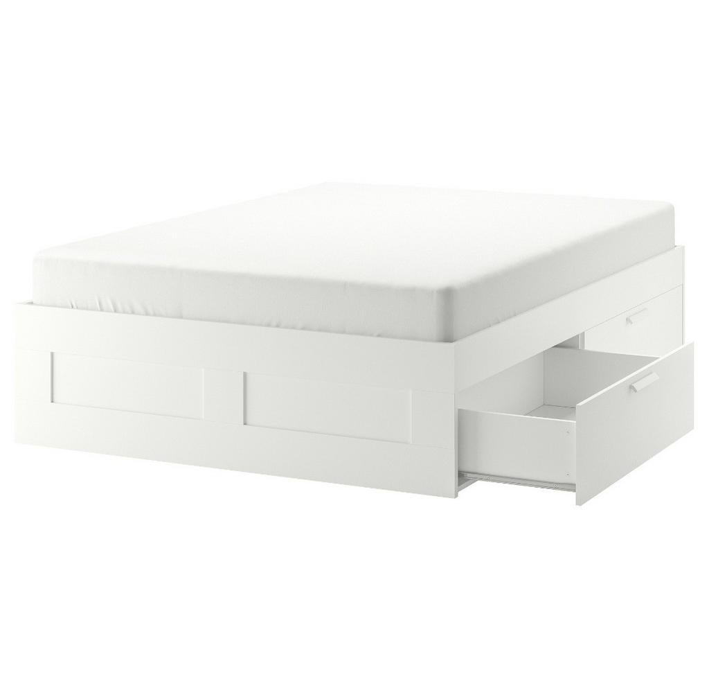 Brimnes bed 160x200 met lattenbodem en matrassen, Huis en Inrichting, Slaapkamer | Bedden, Ophalen