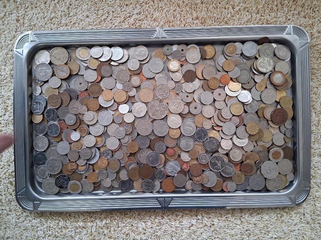 Mooie mix van 9 kilo ongesorteerde wereldmunten, Ophalen of Verzenden, Buitenland, Munten