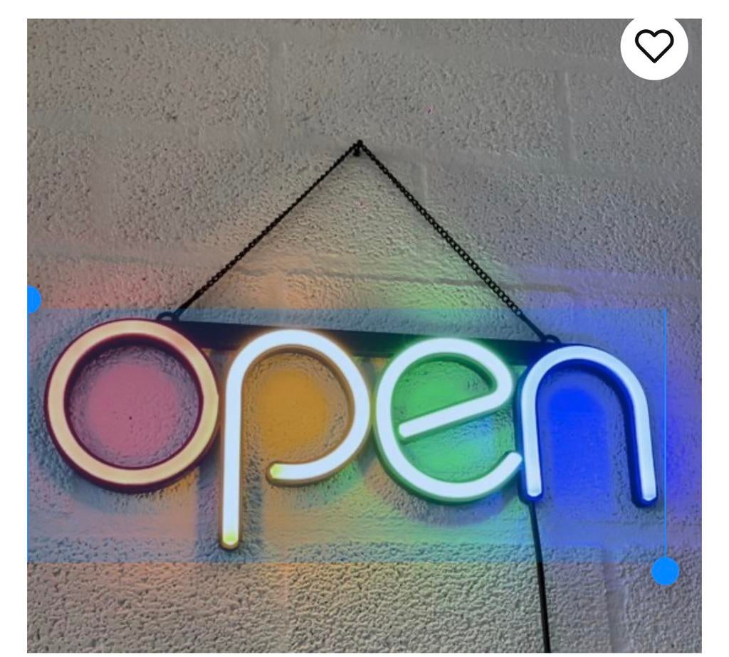 Partij van 50 x neon led OPEN, Ophalen, Nieuw