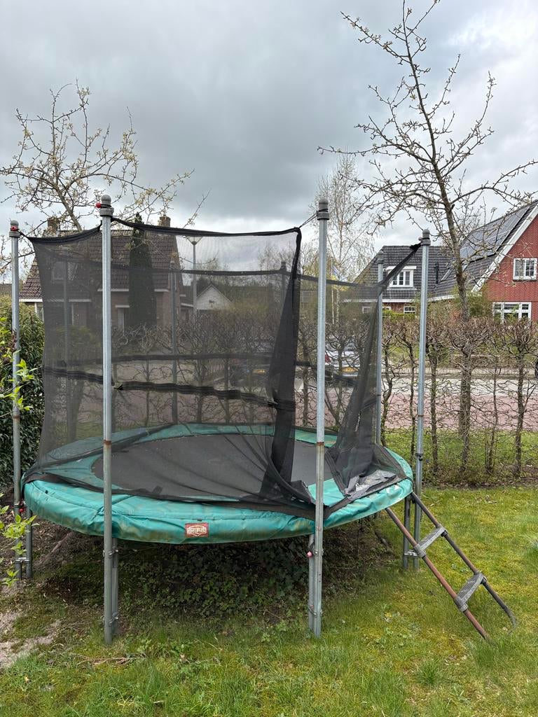 BERG Trampoline met veiligheidsnet en ladder, Ophalen, Gebruikt