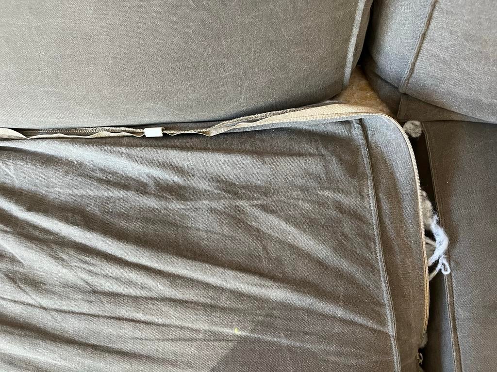 Gratis grijze hoekbank - Comfortabel, Huis en Inrichting, Banken | Bankstellen, 250 tot 300 cm, Gebruikt, 100 tot 125 cm, Hoekbank