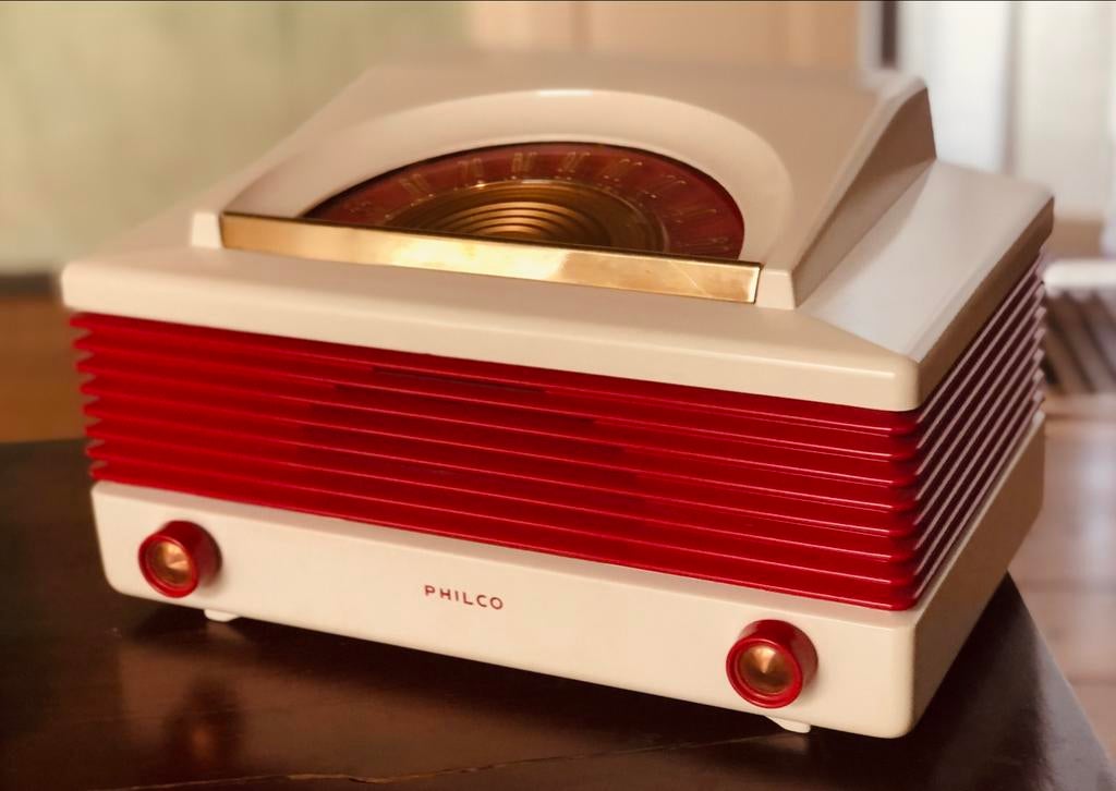 Vintage Philco radio - Amerikaans design - bakeliet, Ophalen of Verzenden