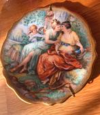 Antiek Limoges Bord Porselein handgeschilderd Gouden Randje, Antiek en Kunst, Antiek | Wandborden en Tegels, Ophalen of Verzenden