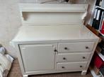 Vintage wit dressoir met lade en kast: 120 en 41cm breed, Ophalen