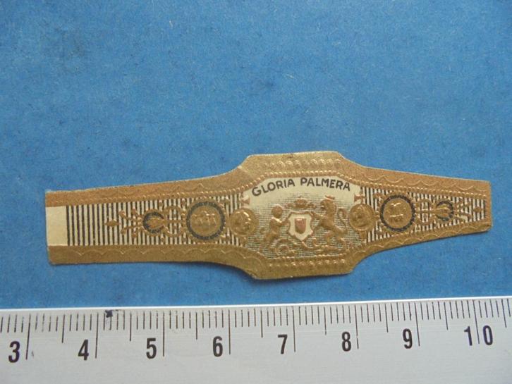 Oude sigarenband Goria Palmera met wapenschild, Verzamelen, Rookartikelen, Aanstekers en Luciferdoosjes, Zo goed als nieuw, Sigarenbandjes