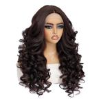 Luxe lace front pruik lang krullend haar Calla kas, Sieraden, Tassen en Uiterlijk, Uiterlijk | Haarverzorging, Verzenden, Nieuw