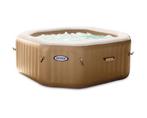 Intex PureSpa Bubble jacuzzi octagon 4p - Ø 201 cm, Tuin en Terras, Bubbelbaden en Hottubs, Ophalen of Verzenden, Gebruikt, Opblaasbaar