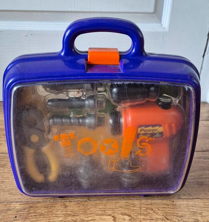 Speelgoed Gereedschapskist met Boormachine, Kinderen en Baby's, Speelgoed | Overig, Gebruikt, Jongen of Meisje, Ophalen of Verzenden