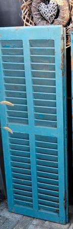 Grote brocante Louvre Luik Deur Luiken Blauw Kamerscherm, Huis en Inrichting, Woonaccessoires | Kamerschermen, Ophalen, Gebruikt