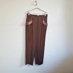 Vintage Broek Maat 44 Bruin Sjiek Pantalon Dino Valiano, Bruin, Verzenden, Dino Valiano, Maat 42/44 (L)