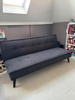 Slaapbank Silvia zwart antraciet, Ophalen, Zo goed als nieuw, Tweepersoons, Zwart
