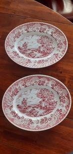 2 Engelse rode schalen.., Antiek en Kunst, Antiek | Servies los, Ophalen of Verzenden