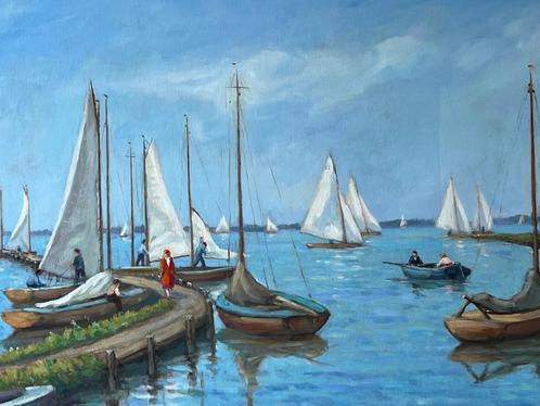 Hans Mijnsbergen, dagje zeilen op het meer, Antiek en Kunst, Kunst | Schilderijen | Klassiek, Ophalen