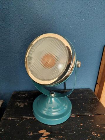 Vintage ogende bureaulamp / Spot - Turquoise beschikbaar voor biedingen