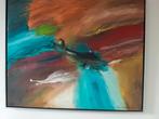 Abstracte kleurrijke schilderij, Antiek en Kunst, Ophalen of Verzenden