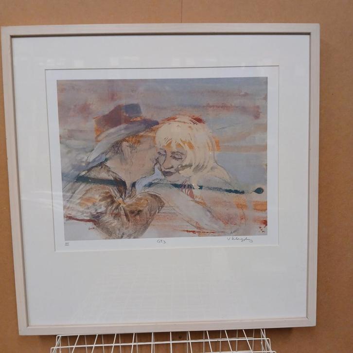 Viviane Klagsbrun Kunstwerk, Antiek en Kunst, Kunst | Etsen en Gravures, Ophalen of Verzenden