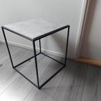 Tafeltje marmer ijzer, Huis en Inrichting, Ophalen, Minder dan 45 cm, Minder dan 55 cm, Metaal of Aluminium