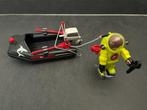 Playmobil 4910 - Zodiac met duiker, Ophalen of Verzenden, Zo goed als nieuw, Complete set