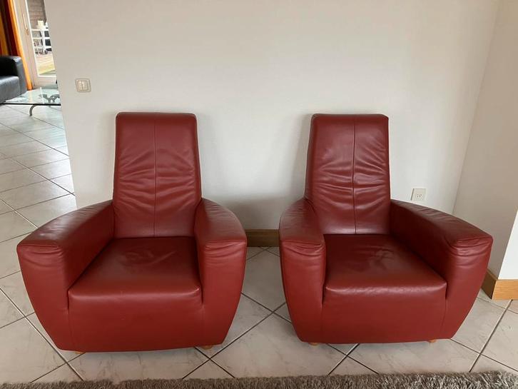 Label Longa Fauteuil, Huis en Inrichting, Fauteuils, Zo goed als nieuw, Leer, 75 tot 100 cm, 75 tot 100 cm, Ophalen