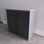 Gispen Roldeurkast, Grijs/Beuken, 120x47x121cm (BXDXH), RD87, Gebruikt, 100 tot 150 cm, -, 100 tot 150 cm