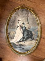 Grote Ovale vintage lijst, Antiek en Kunst, Ophalen of Verzenden
