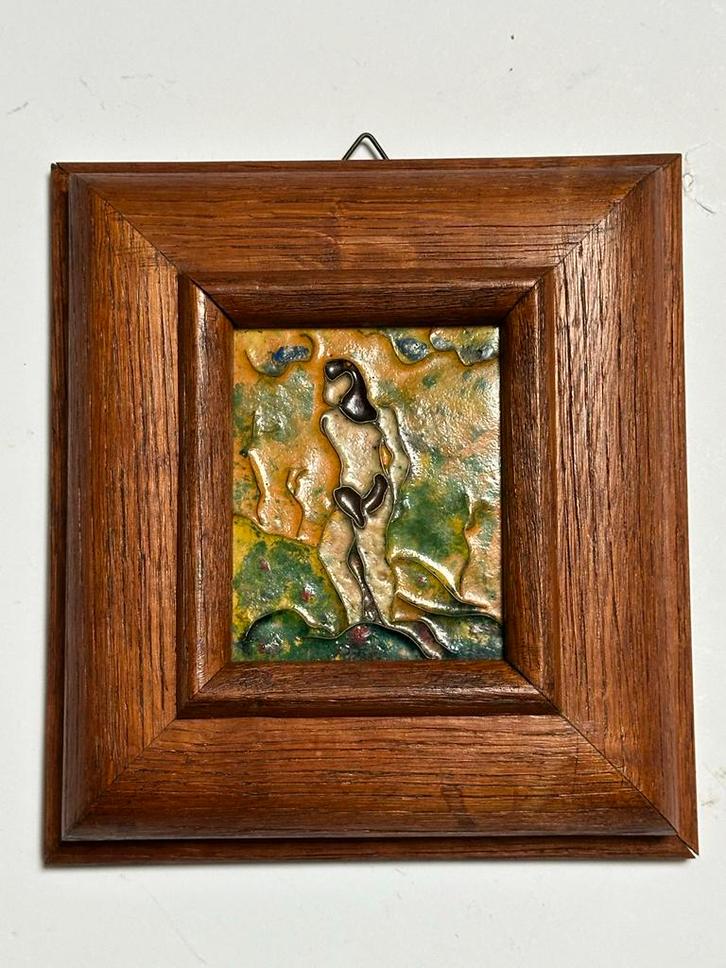 Richard Braun Cloisonné Emaille Schilderij 1947, Antiek en Kunst, Antiek | Emaille, Ophalen of Verzenden