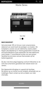 Bertazzoni Master fornuis 120cm Mat zwart, Witgoed en Apparatuur, Verzenden, 60 cm of meer, Nieuw, Energieklasse A of zuiniger
