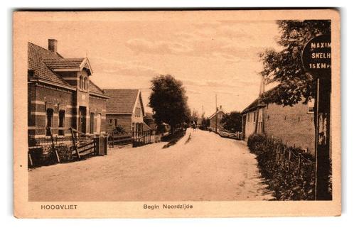 Hoogvliet, Begin Noordzijde, Verzamelen, Ansichtkaarten | Nederland, Gelopen, Zuid-Holland, 1940 tot 1960, Verzenden