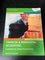 Financial & Managerial Accounting - Johan Kloosterman, Ophalen of Verzenden, Beta, Zo goed als nieuw, HBO