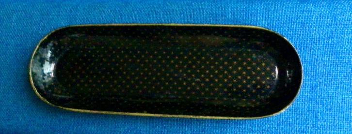 antiek pennenbakje, lakwerk/sterretjes. Leuk op bureau!, Antiek en Kunst, Curiosa en Brocante, Verzenden