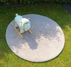 Vloerkleed - rond, roze, 160 cm, hoogpolig, Ophalen, Zo goed als nieuw, Rond, 100 tot 150 cm