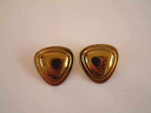 goudkleurige vintage oorbellen met clip, Sieraden, Tassen en Uiterlijk, Oorbellen, Ophalen of Verzenden