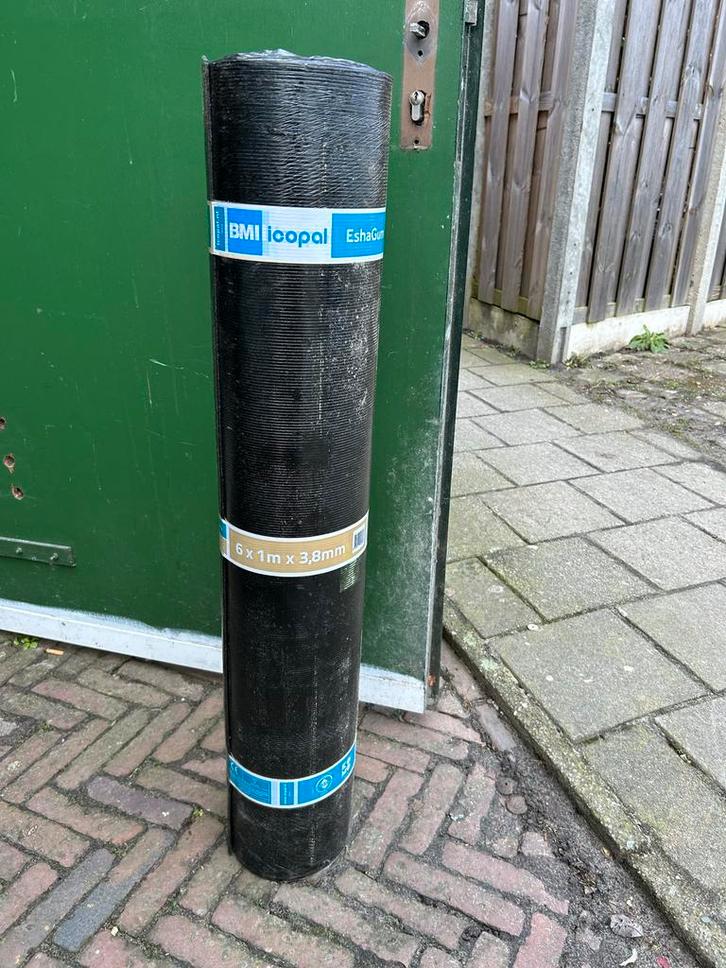 Dakleer Icopal Eshagum 470 - 6x1m., Doe-het-zelf en Verbouw, Dakpannen en Dakbedekking, Nieuw, Dakleer, Overige materialen, Zwart