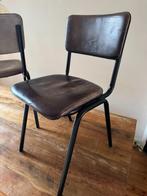 Set van 3 industriële eetkamerstoelen, Huis en Inrichting, Stoelen, Ophalen, Gebruikt, Metaal, Industrieel