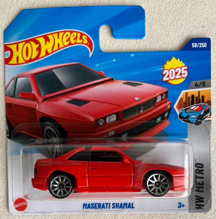 Hot Wheels Maserati Shamal Hotwheels rood, Hobby en Vrije tijd, Modelauto's | Overige schalen, Nieuw, Auto, Ophalen of Verzenden