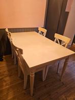 Complete eettafel., Ophalen, Gebruikt, 50 tot 100 cm, 150 tot 200 cm