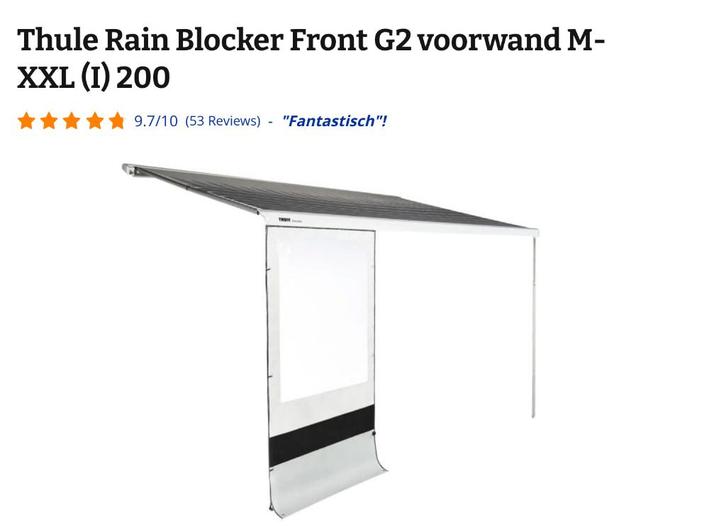 thule wind en rainblocker G2 (voorkant en zijkant), Caravans en Kamperen, Caravan accessoires, Zo goed als nieuw, Ophalen of Verzenden