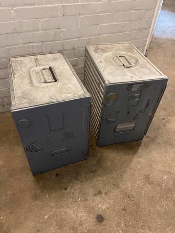 2x aluminium vliegtuig  lades flightcases sorteerbak kisten beschikbaar voor biedingen