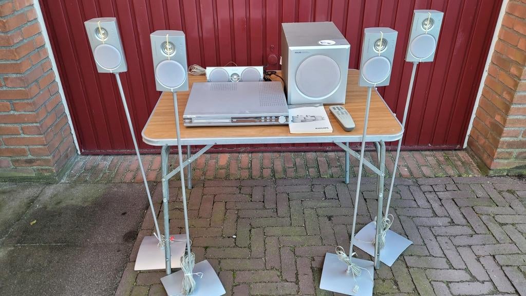 Philips LX-3600D Surroundset met DVD Speler en statieven, Audio, Tv en Foto, Home Cinema-sets, Philips, Gebruikt, Ophalen of Verzenden