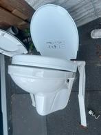 Verhoogd hangtoilet met steun, Ophalen, Zo goed als nieuw, Toilet