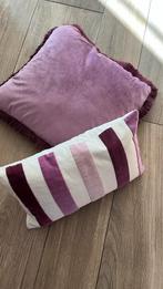 2 paarse kussens van HEMA, Ophalen, Gebruikt, Paars, Vierkant