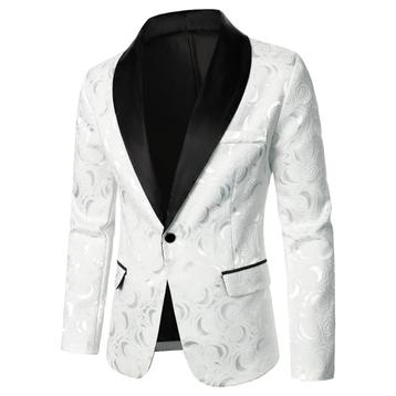 Heren wit zwart rozen colbert blazer bloemen jasje mannen  beschikbaar voor biedingen