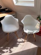 Witte design stoelen (2 stuks), Huis en Inrichting, Stoelen, Ophalen, Kunststof, Twee, Wit
