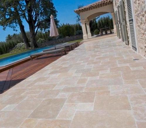 TERRASTEGELS BOURGONDISCHE DALLEN & MEER GOEDKOPER KAN NIET!, Tuin en Terras, Tegels en Klinkers, Nieuw, Terrastegels, Natuursteen