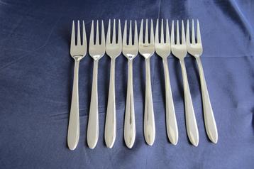 8 ontbijtvorken 18cm, 3-t Guy Degrenne hoogwaardig rvs nieuw beschikbaar voor biedingen