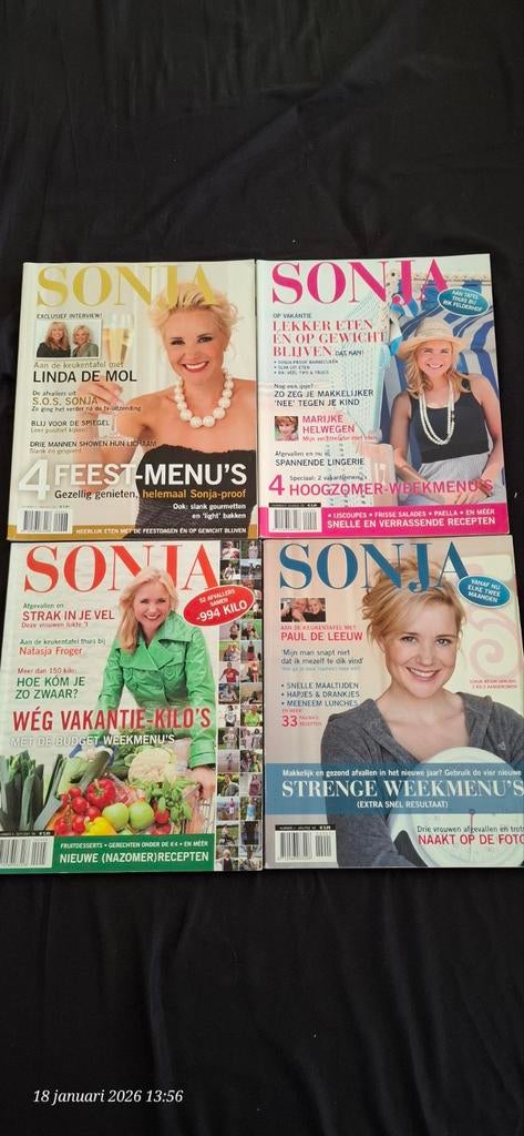 4 Sonja Bakker Tijdschriften, Ophalen of Verzenden, Gelezen, Lichaam en Geest